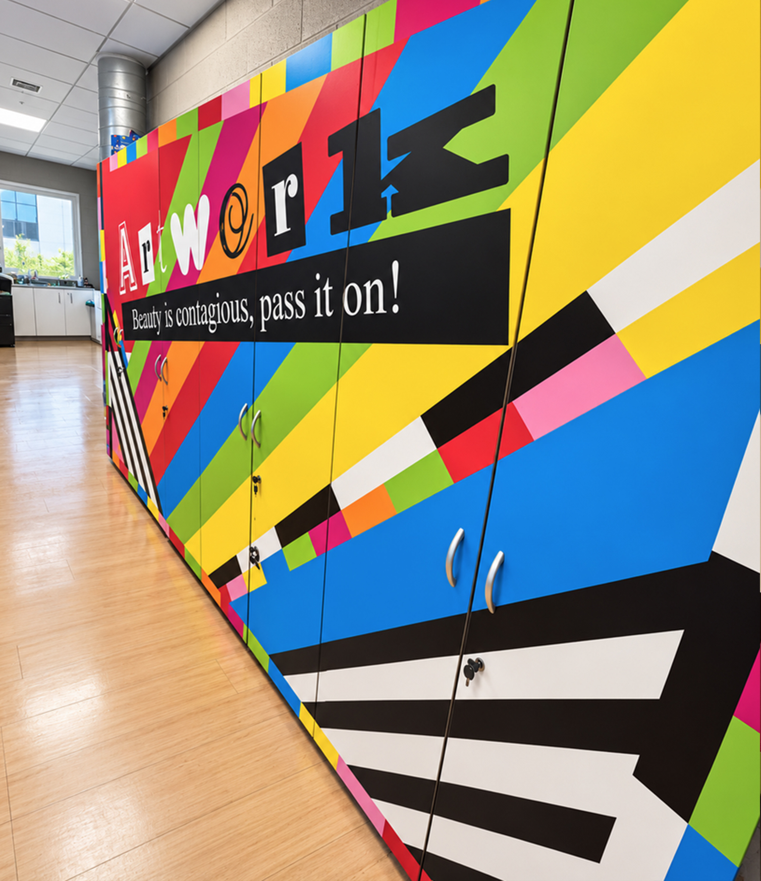 I colori e la grafica dell’armadio nello studio ArtWork